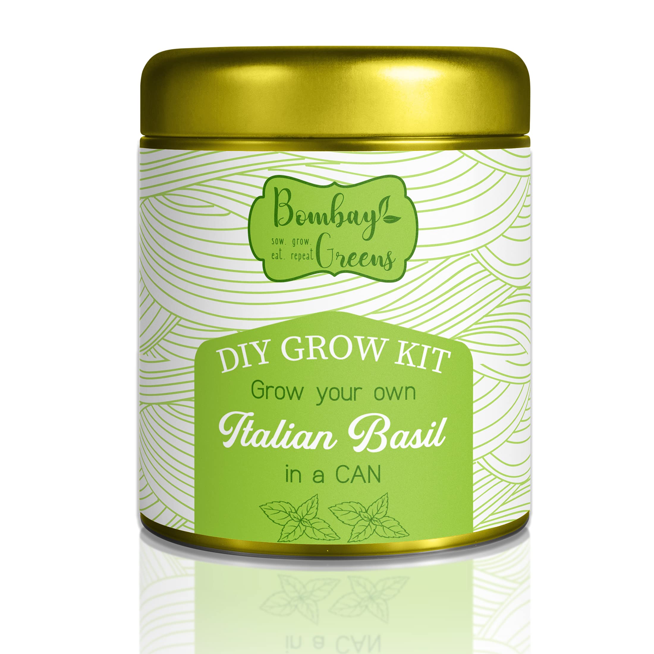 Bombay Greens Sow in a Coir Pot Starting Gardening Grow Kit - Italian Basil Seeds