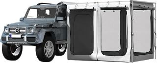 VEVOR Car Awning Room, Fit 6.5' x 8.2', 300D Oxford Car Awning Camping Tent with PVC Floor, Extend Shelter Side Wall Room for Car Awning SUV Tent Camper, Grey, Room Only