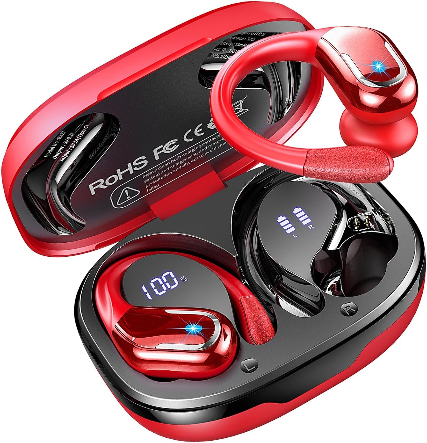 Ltinist BX27 Wireless Earbuds, 75Hr Battery, Bluetooth 5.4, IP7 Waterproof Sport Headphones