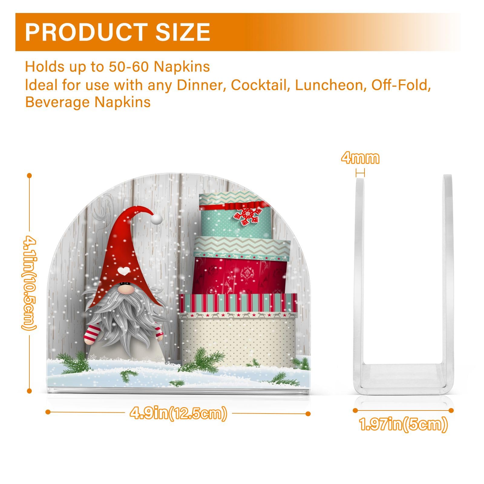 Porte-serviettes Scandinave De Noël En Acrylique Transparent Pour Cuisine, Restaurant, Décoration D'intérieur, Accessoires De Bar