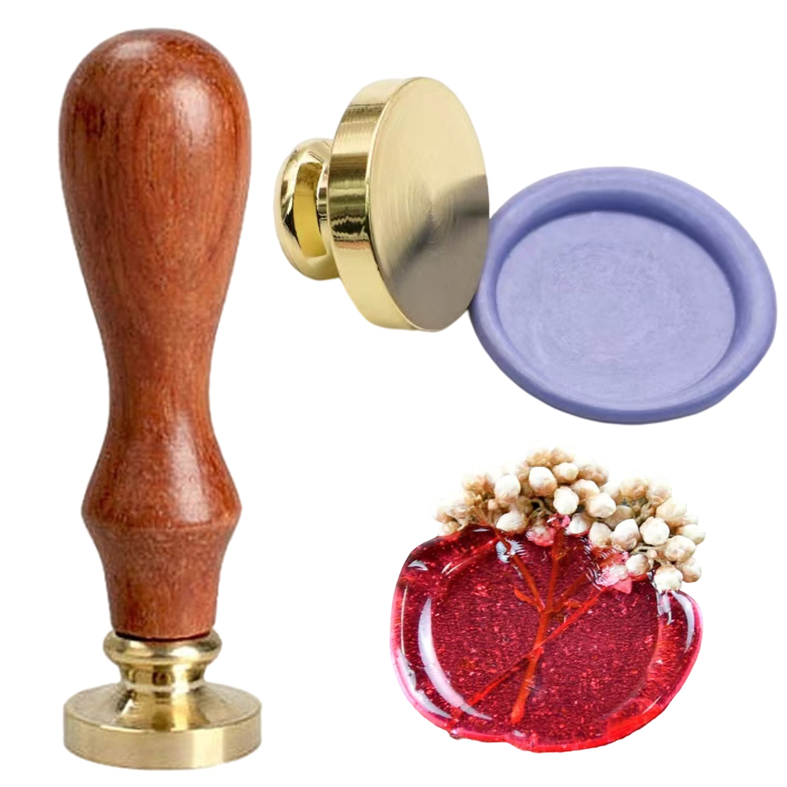 YchostampRound Blank Wax Seal Stamp Head No Pattern Personalized DIY Tool Sealing Wax Stamps Retro Wax Stamp Maker Great for Snail Mails Gift Ideas Invitations Themed