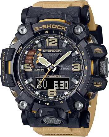 Casio GWG-2000-1A5JF Mens Wristwatch, MUDMASTER Radio Solar, Web Limited, Brown, Black