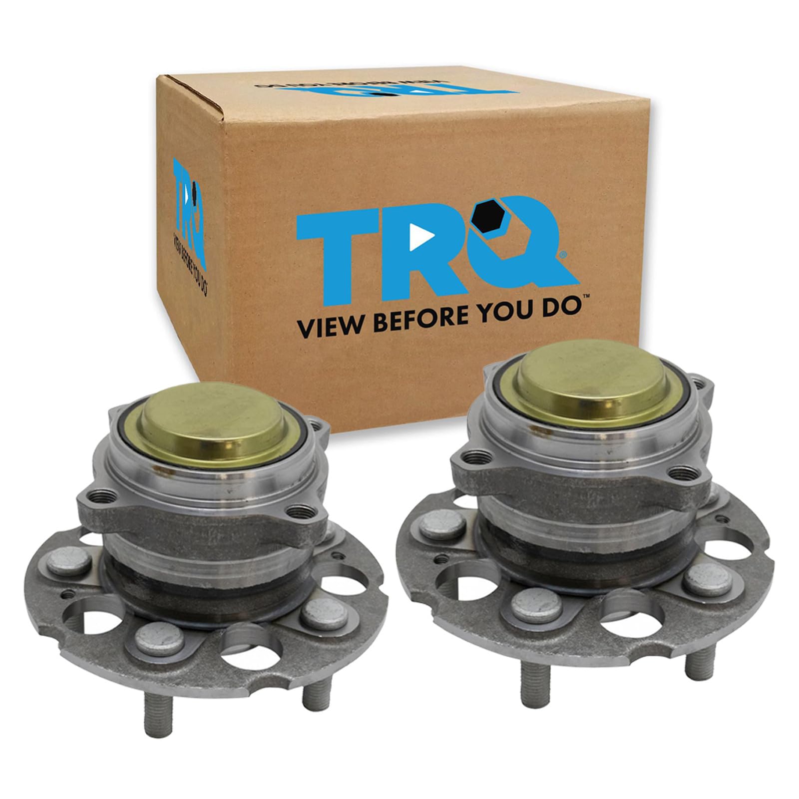 TRQ Rear Left and Right Wheel Bearing and Hub Assembly Set 2 Piece