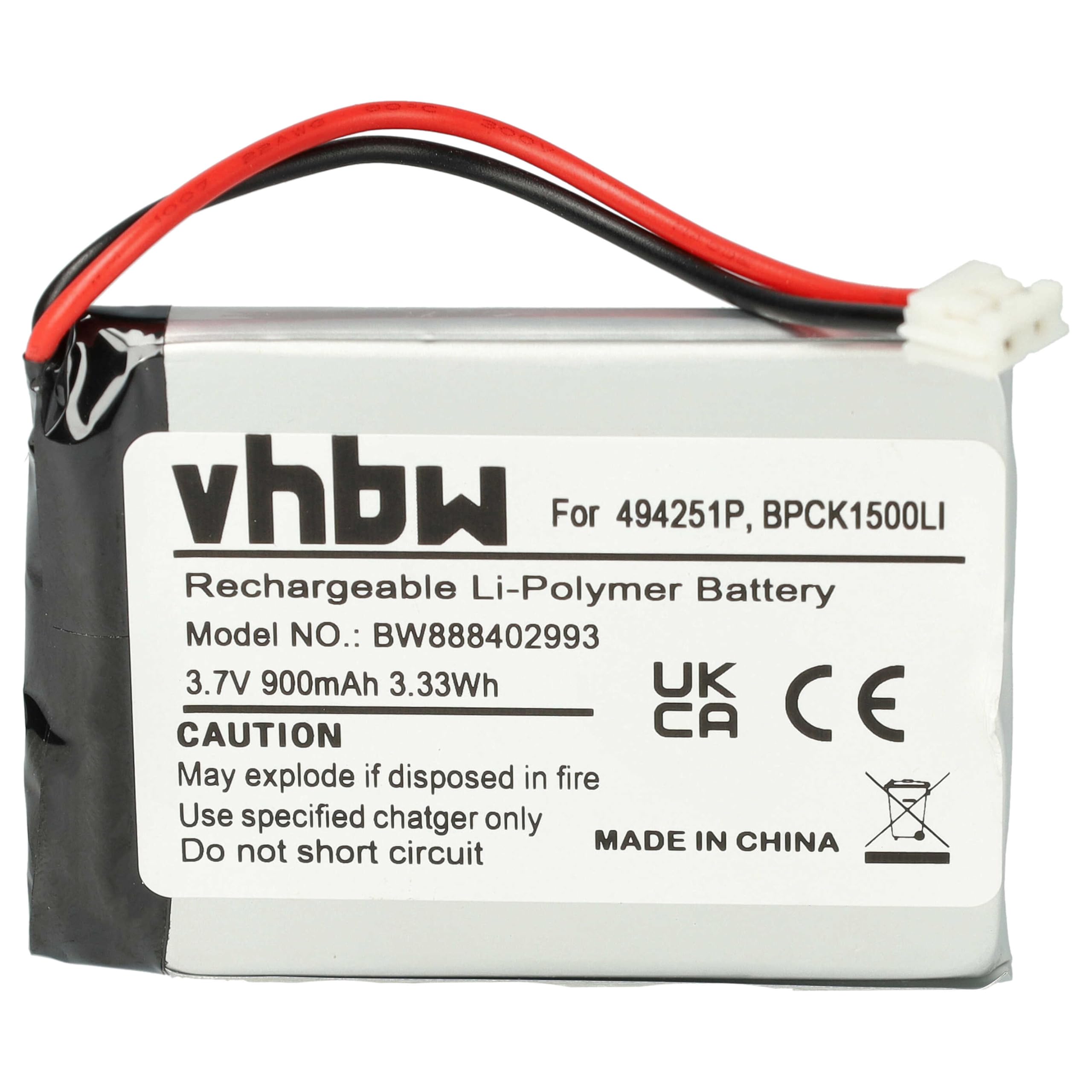 Batteria Per Babyphone Audioline Babysense 5 - Ricaricabile Li-Ion 900mAh - Foto 2