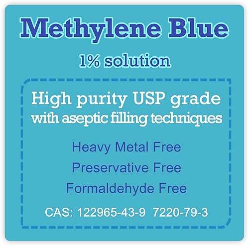 Miniatura 4 de Methylene Blue 1.0% Solución 1.7fl oz (1.69 fl oz) de alta pureza con técnicas de llenado aséptico