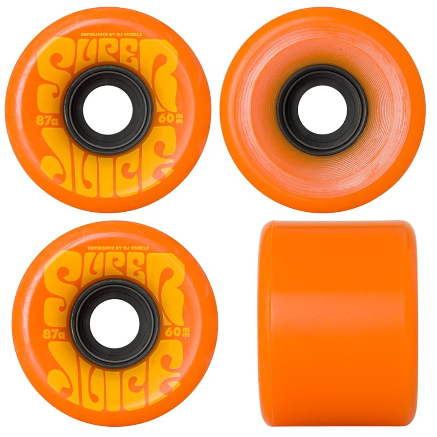 OJ Skateboard Wheels 60mm Super Juice 87A Orange Medium Soft