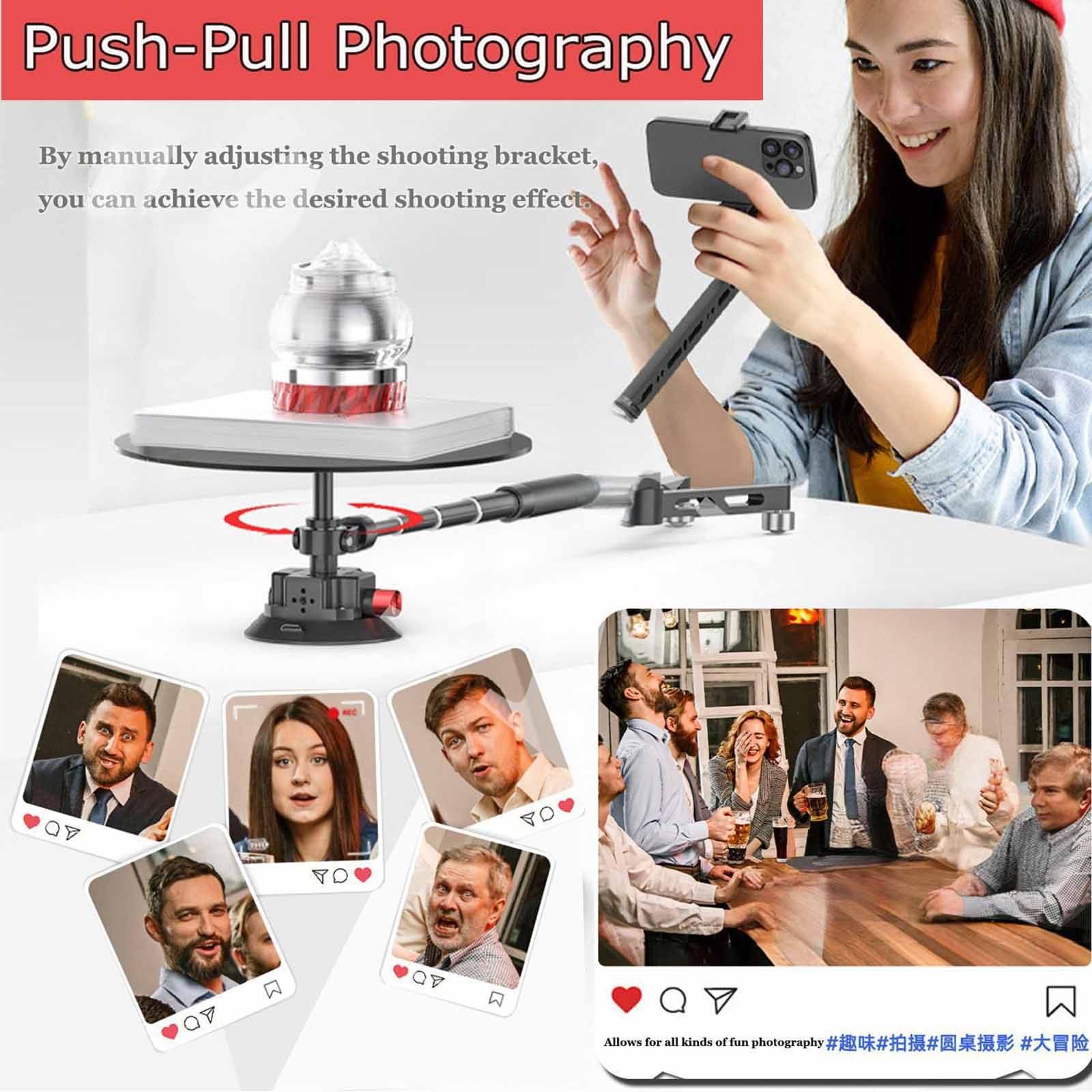 Giradischi professionale di fotografia a 360 gradi con angolo regolabile per la fotografia di prodotto e la produzione video