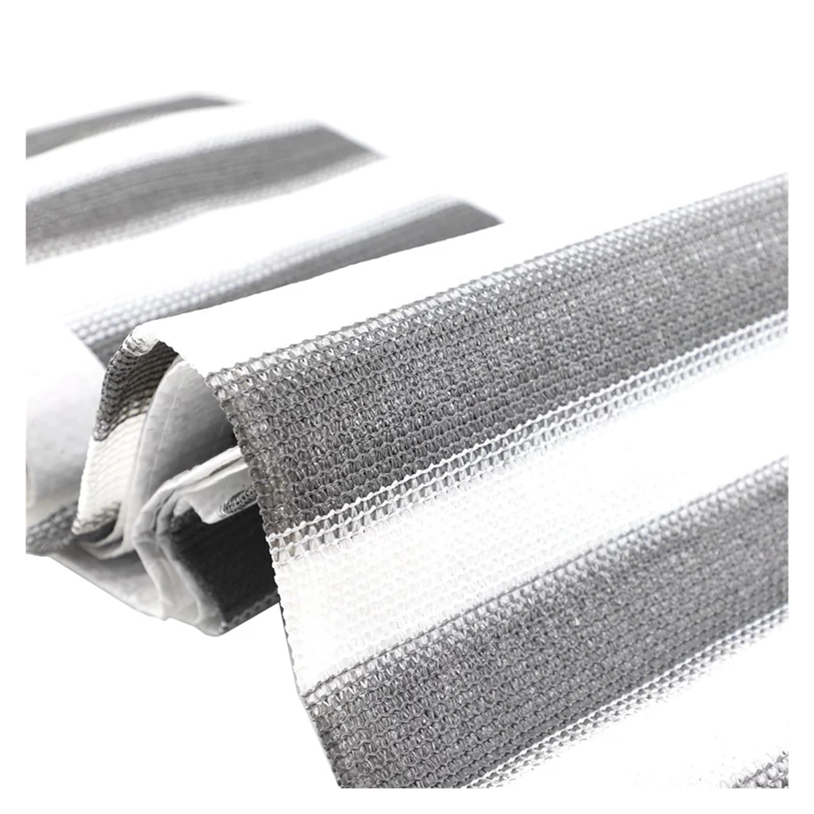 Nfeklfi Grey White Net Balcony Privacy Screen 85% Shading Anti-Uv Grey White Stripe Sun Shade Net Garden Plants Cover Sunshade Balcony Screen Privacy Safety Fence Nets(0.9M X 7M)