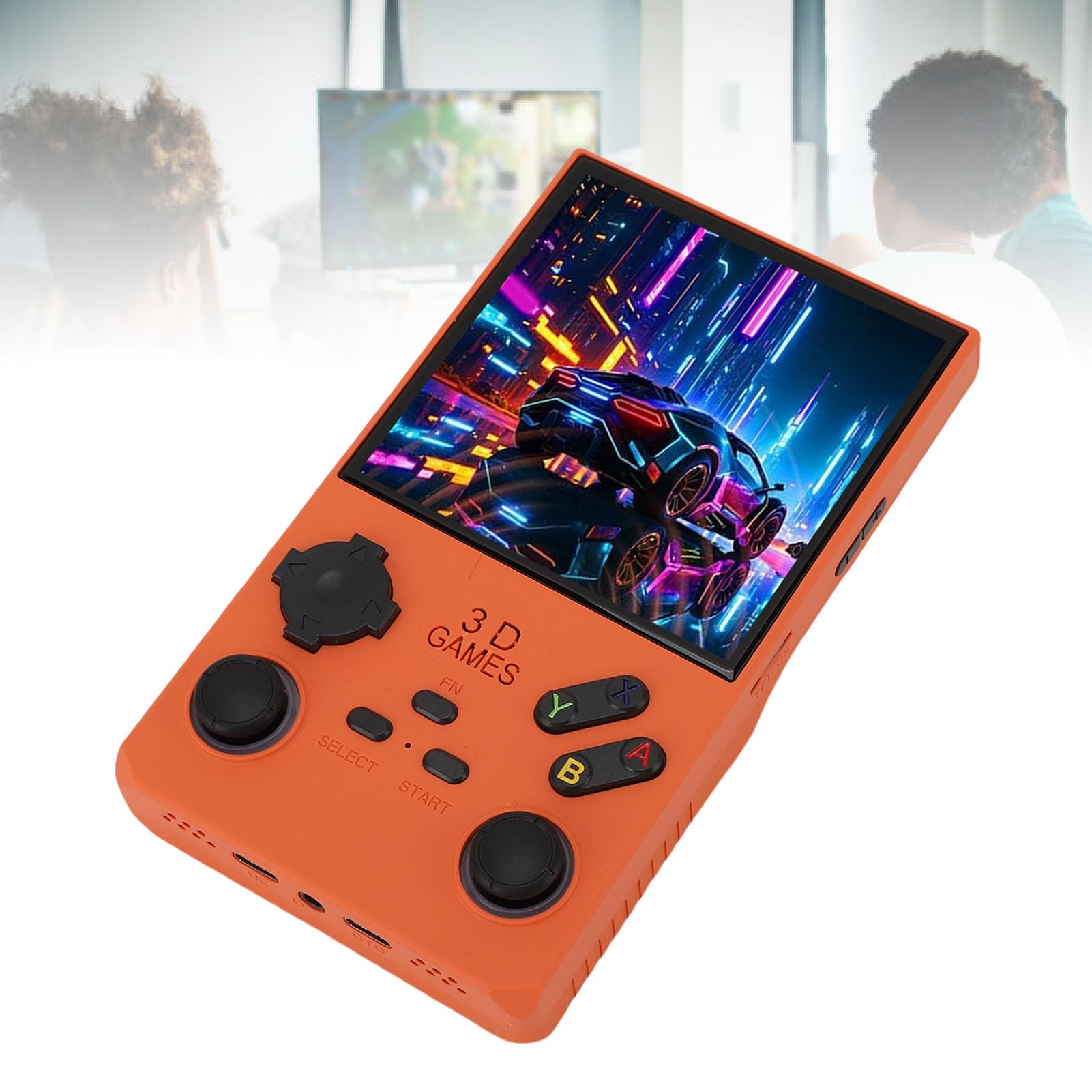 Console da Gioco Portatile retrò Console Portatile da 4,0 Pollici con Spazio di Archiviazione da 256 GB, Ideale per Viaggiatori di Tutte le età (ORANGE)