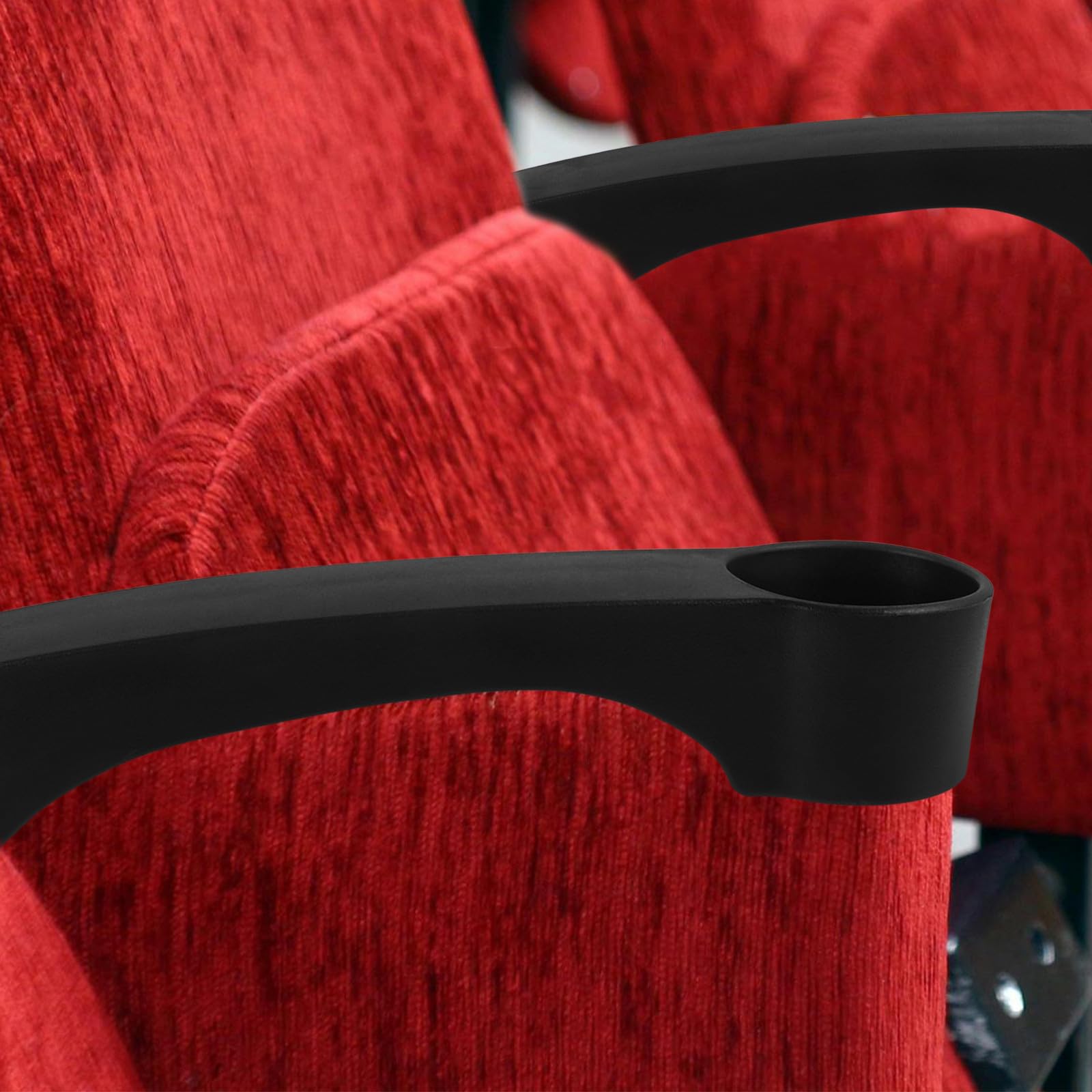 Plastica Bracciolo Nero per Ricambio Sedia da Teatro