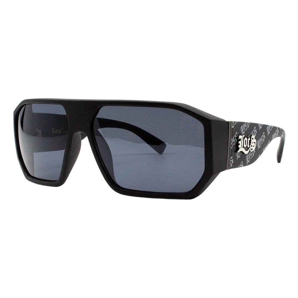 Amazon.com: Locs Sunglasses Men's Matte Black Geometric