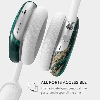 Burga Airpods MAX Case, Compatible with Apple Airpods MAX Cover, Cute Protective Air Pods Hard Plastic Shell, Headphones Ear Covers, Stylish Design Smartphone Accessories