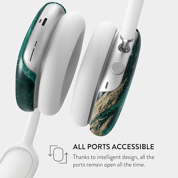 Burga Airpods MAX Case, Compatible with Apple Airpods MAX Cover, Cute Protective Air Pods Hard Plastic Shell, Headphones Ear Covers, Stylish Design Smartphone Accessories