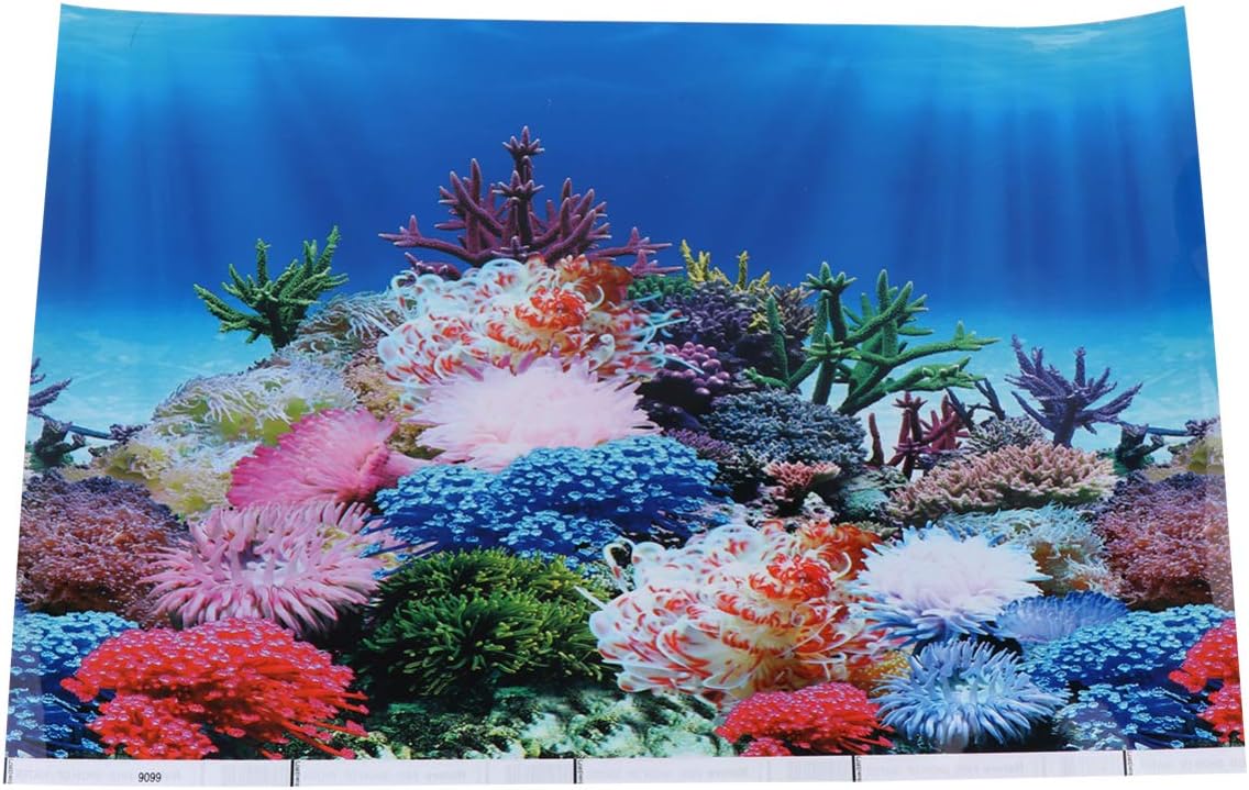 BUGUUYO Adhesive Wallpaper Aquarium Static Cling Double