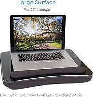 Vista 6 de SOFIA + SAM Lap Desk w/Memory Foam Cushion - Large Surface for Crafts, Reading - for Laptops up to 17 inches - Cushioned Tray for Computer