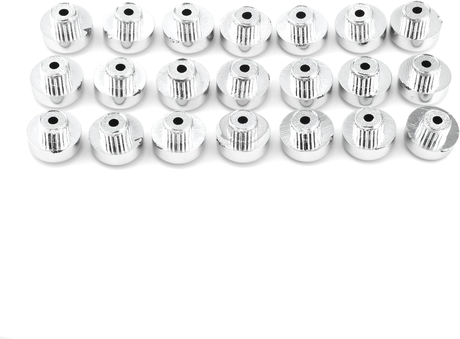 RTRHINOTUNING 50pcs 13mm/0.51in Wheel Rim Rivets for 7.2mm/0.28in Hole Replacement Wheel Lip Rivets Nuts ABS Plastic Chrome Silver