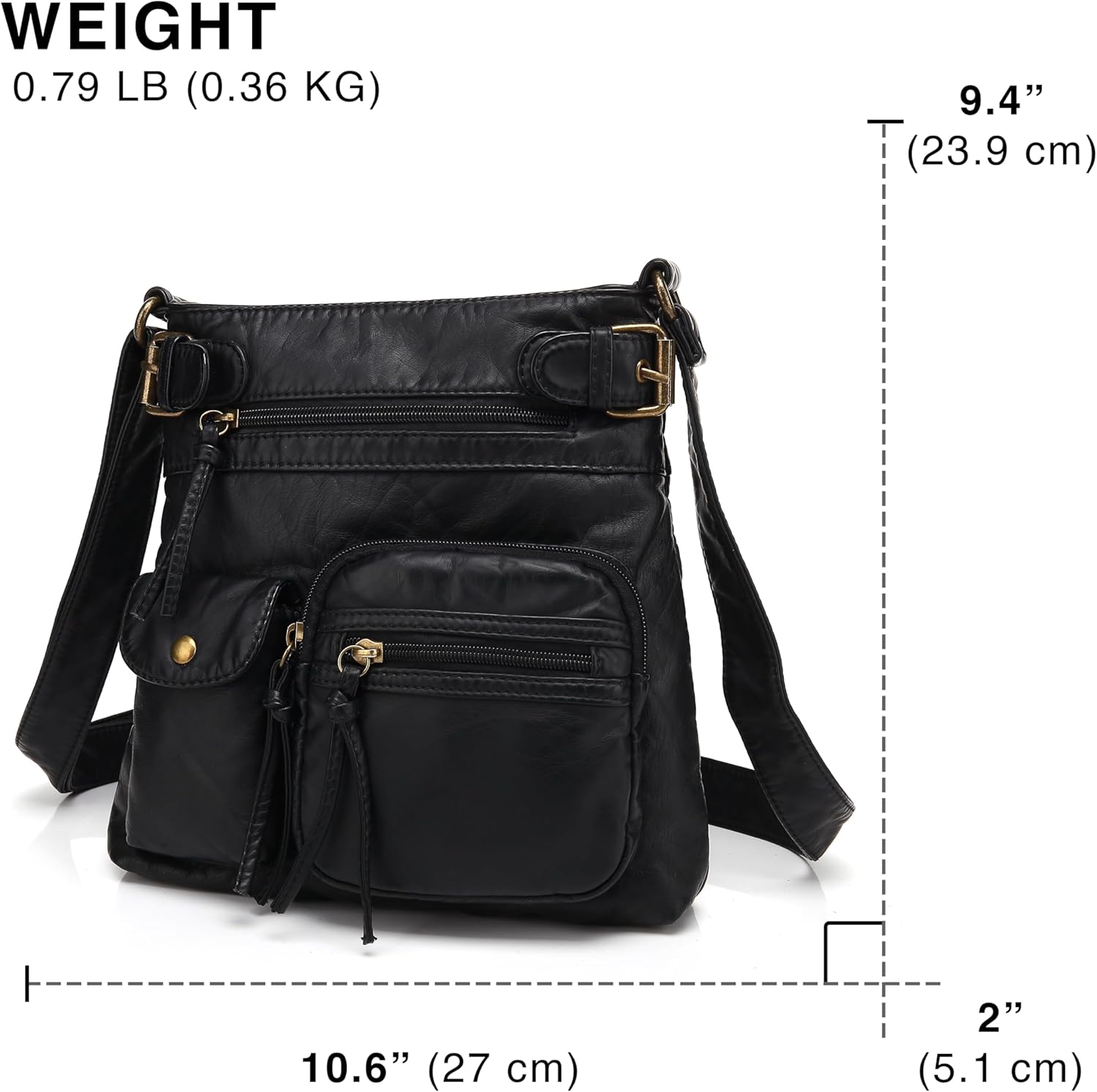 Scarleton Crossbody Bags for Women Purses and Handbags Multi Pocket Shoulder Bag Faux Leather Small, H1833 - Image 4