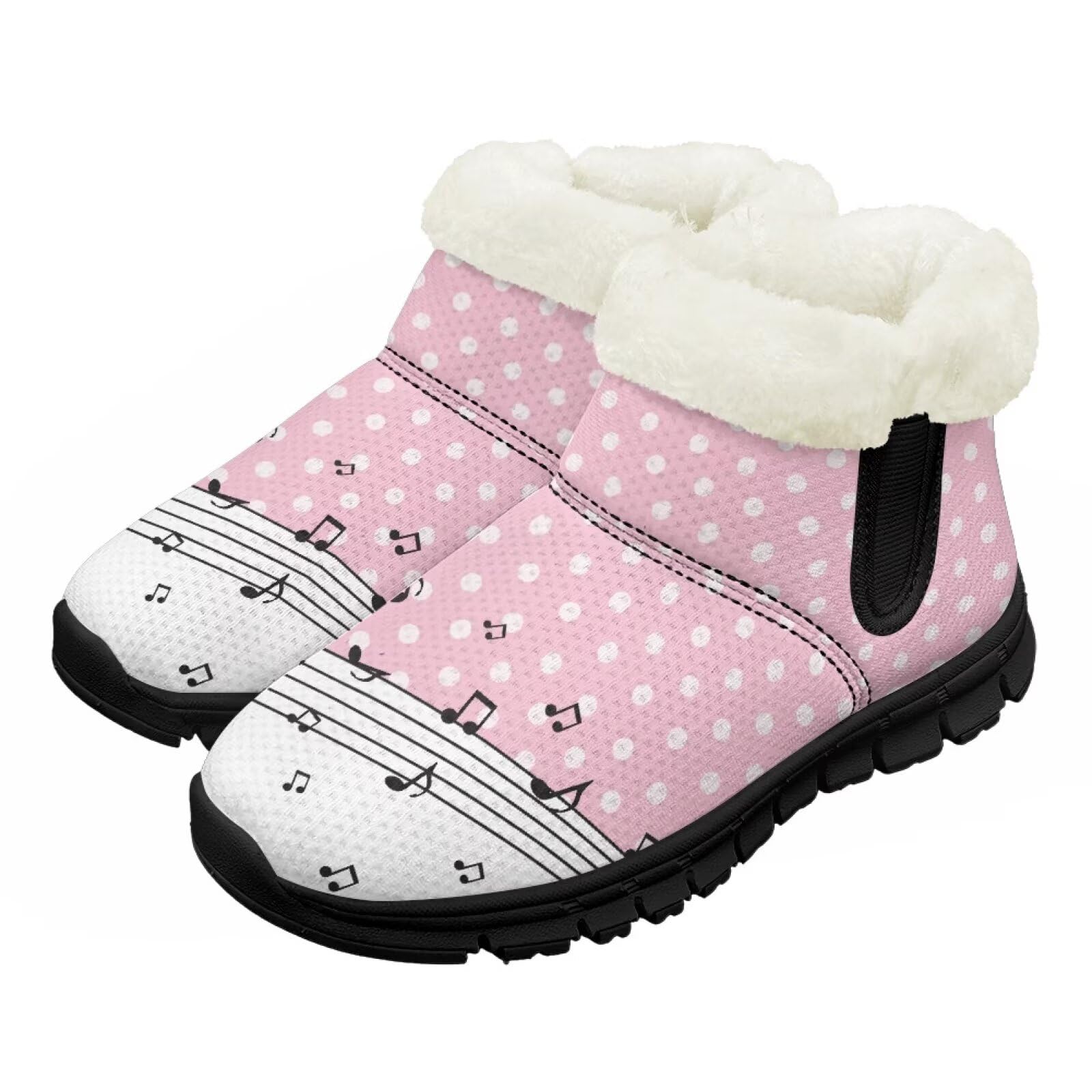 Boys Girls Winter Shoes Warm Slip On Snow Boots Comfortable Indoor Outdoor Shoes Lightweight Toddler Fur Slippers
