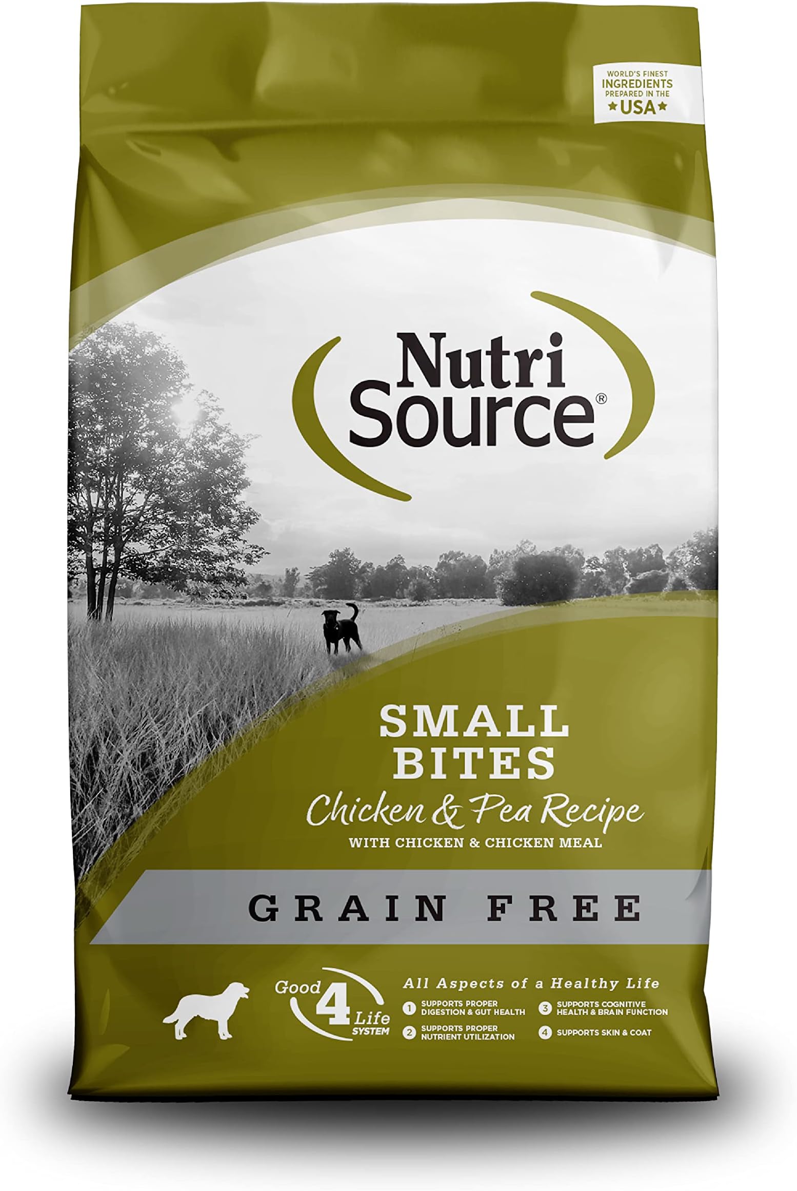 Grain-Free Dog Food, Small Bites, Made with Chicken and Peas, 5LB, Dry Dog Food
