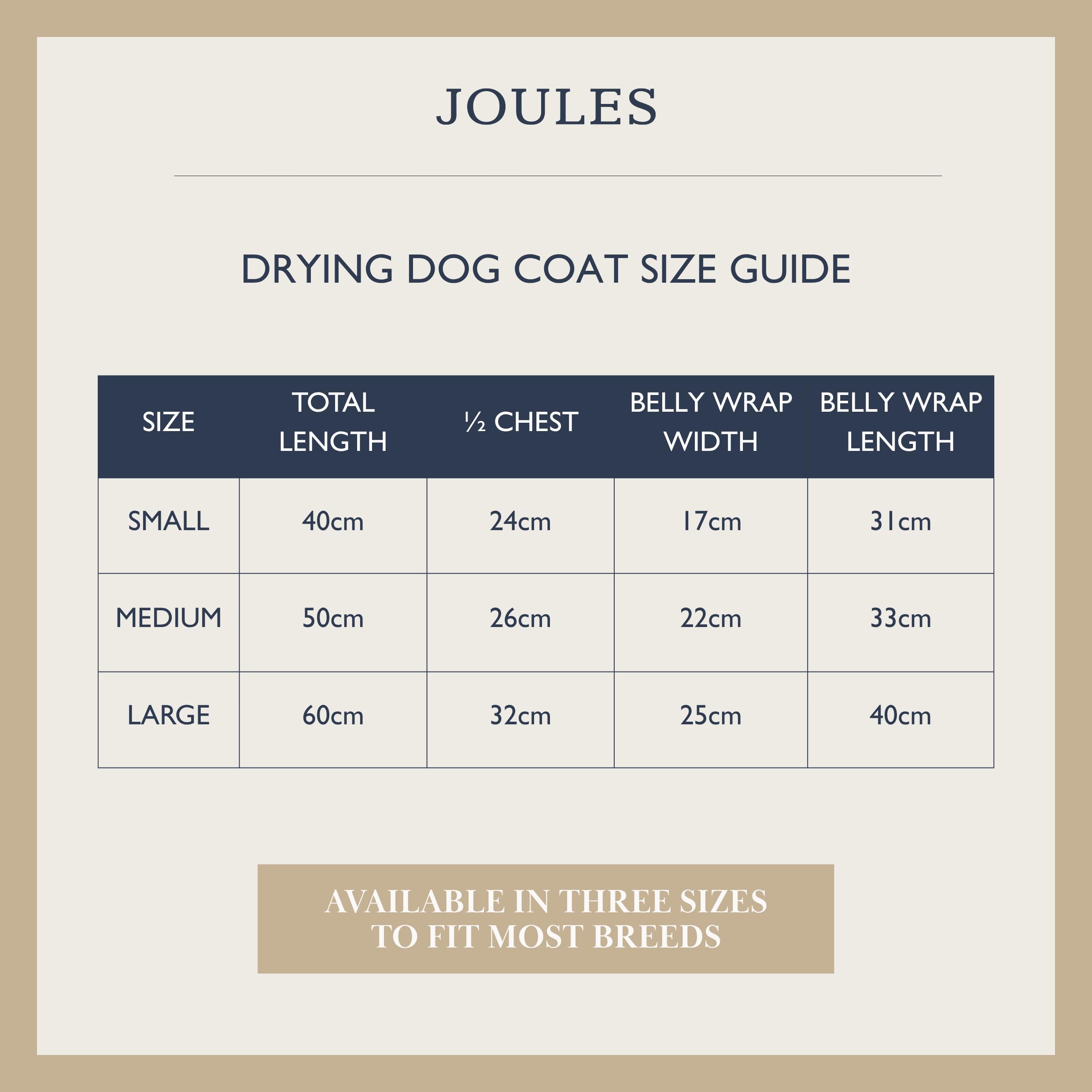 Rosewood x Joules Khaki Trockenmantel für Hunde, Medium - saugfähiger Handtuchmantel für nasse Hunde mit Aufbewahrungstasche, schnell trocknend, weich, Leichter Haustier-Bademantel