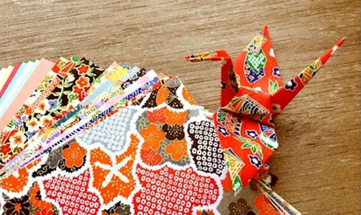 Japanese Mino Washi Traditional Chiyogami Washi Paper, Colorful Yuzen Origami Paper, Assorted Design, 3.93 in 40 Sheets
