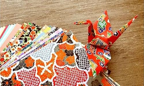 Miniatura 7 de Papel tradicional japonés Mino Washi Chiyogami Washi, colorido papel de origami Yuzen, diseño surtido, 5.9 en 40 hojas