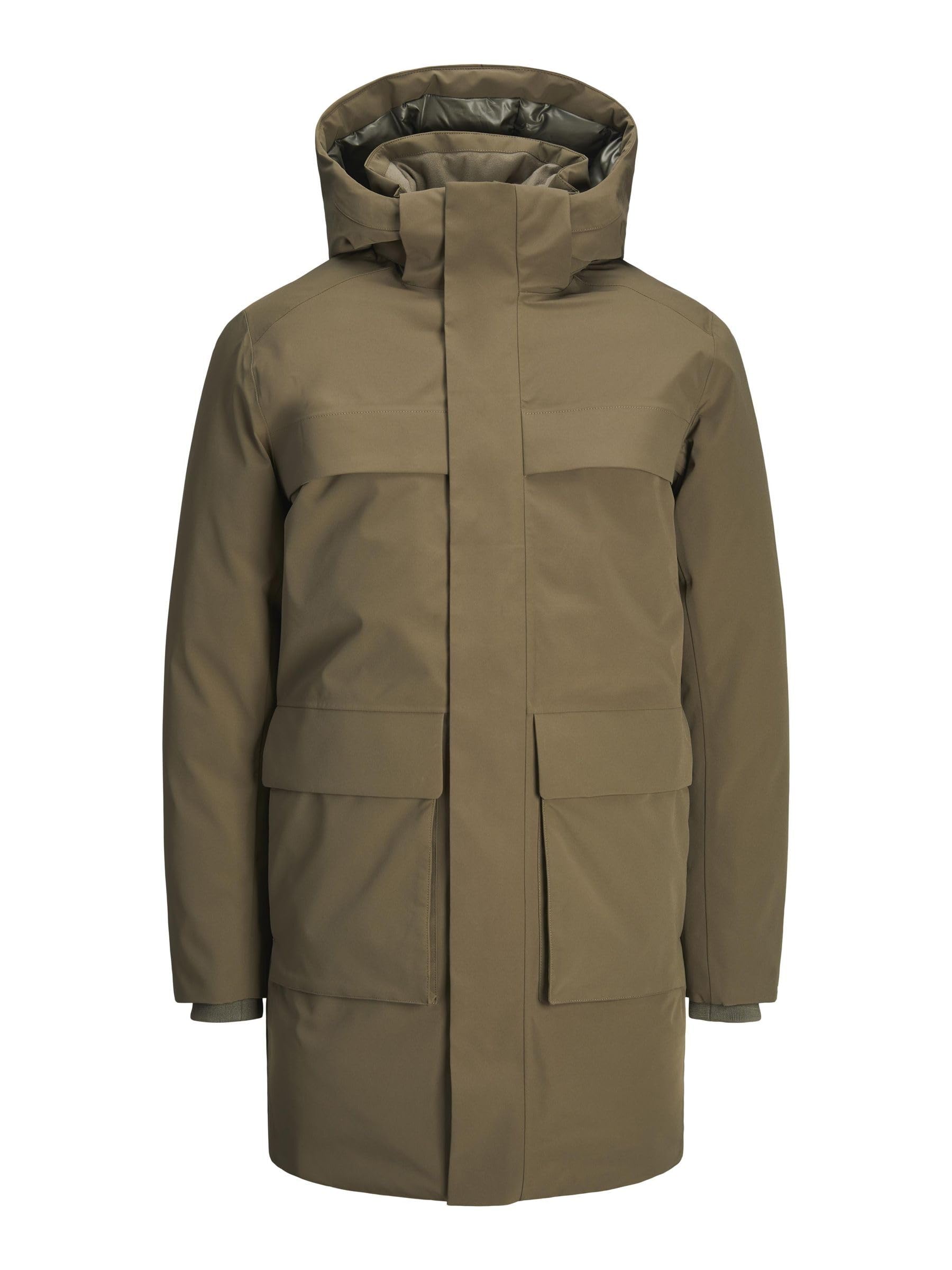 Jack And Jones Men's Green Blawave Insulated Winter Parka in Size M, Sports Direct