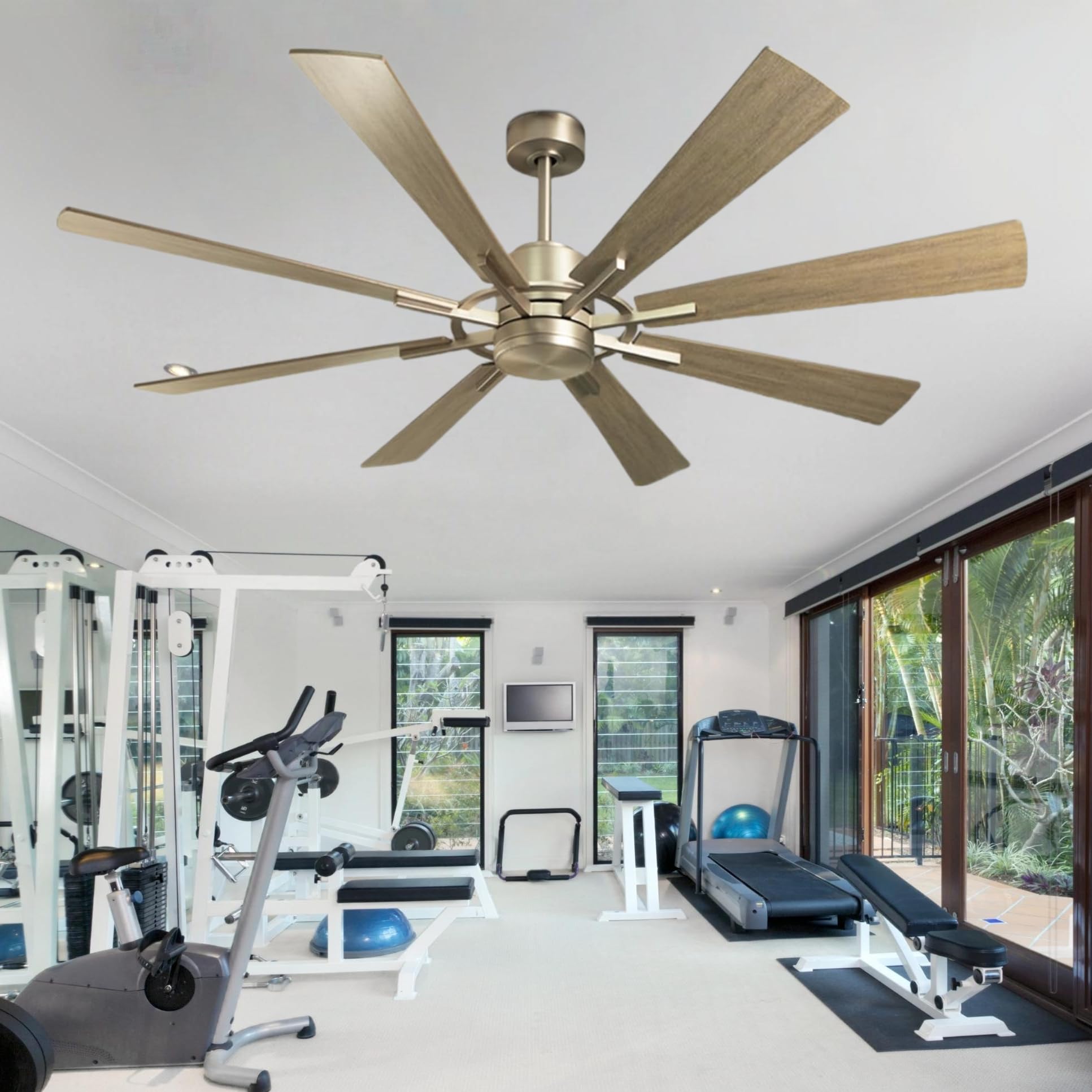 Depuley Ceiling Fan Without Light: 72 Inch Big Indoor Outdoor Fan