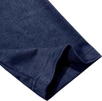 Men's Henley Shirts Classic Casual Basic Tee Shirts Long Sleeve Cotton Button T Shirts
