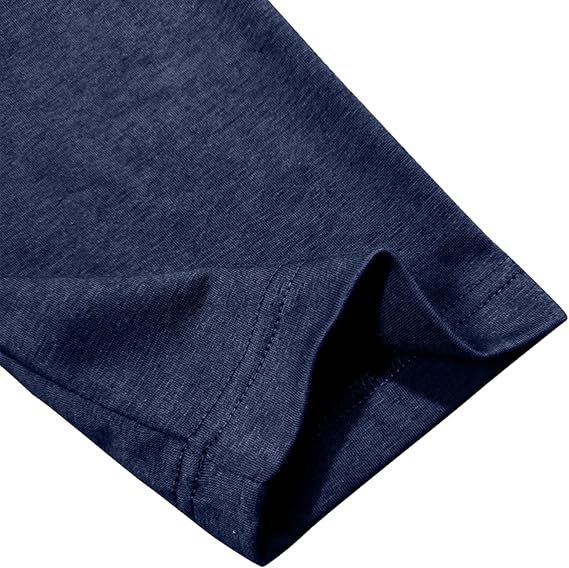 Men's Henley Shirts Classic Casual Basic Tee Shirts Long Sleeve Cotton Button T Shirts