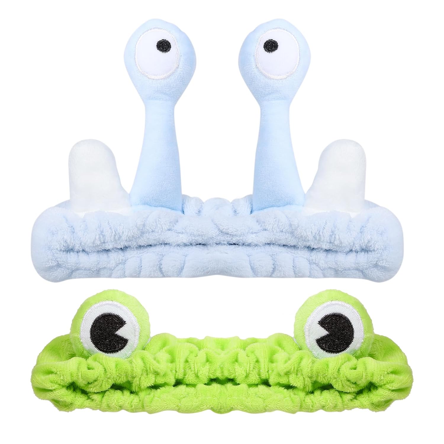 Frog Eye Face Wash Headband Women Girls Snail Spa Hair Band Soft Coral Fleece Headwraps Kids Cute Creative Cartoon Costume Cosplay Party Accessories