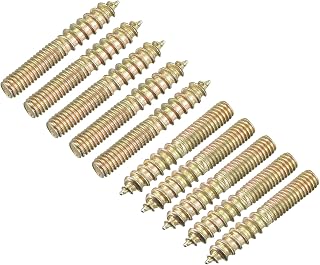 uxcell M4x25mm Hanger Bolts, 24pcs Double Ended Thread Dowel Screws for Wood Furniture Connecting