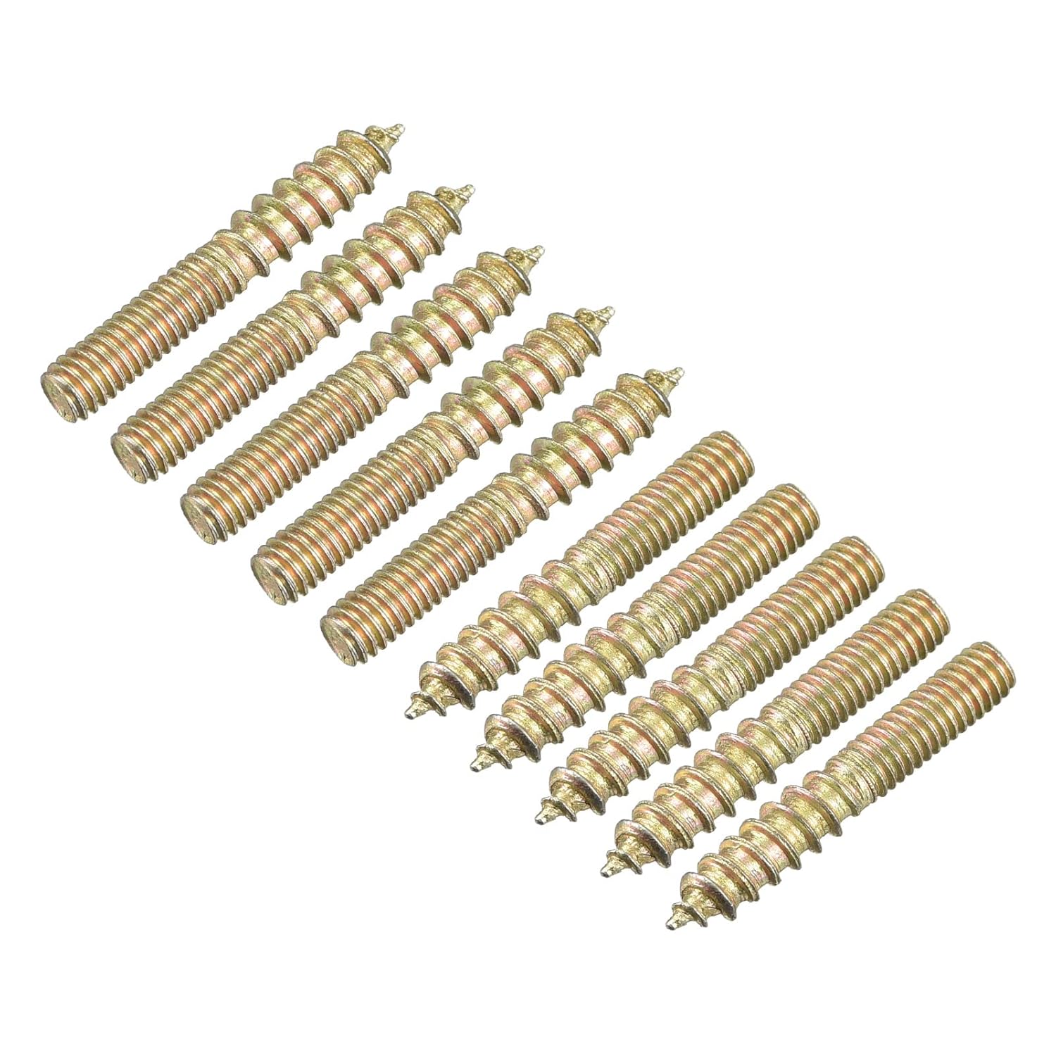 M4x25mm Hanger Bolts, 24pcs Double Ended Thread Dowel Screws for Wood Furniture Connecting