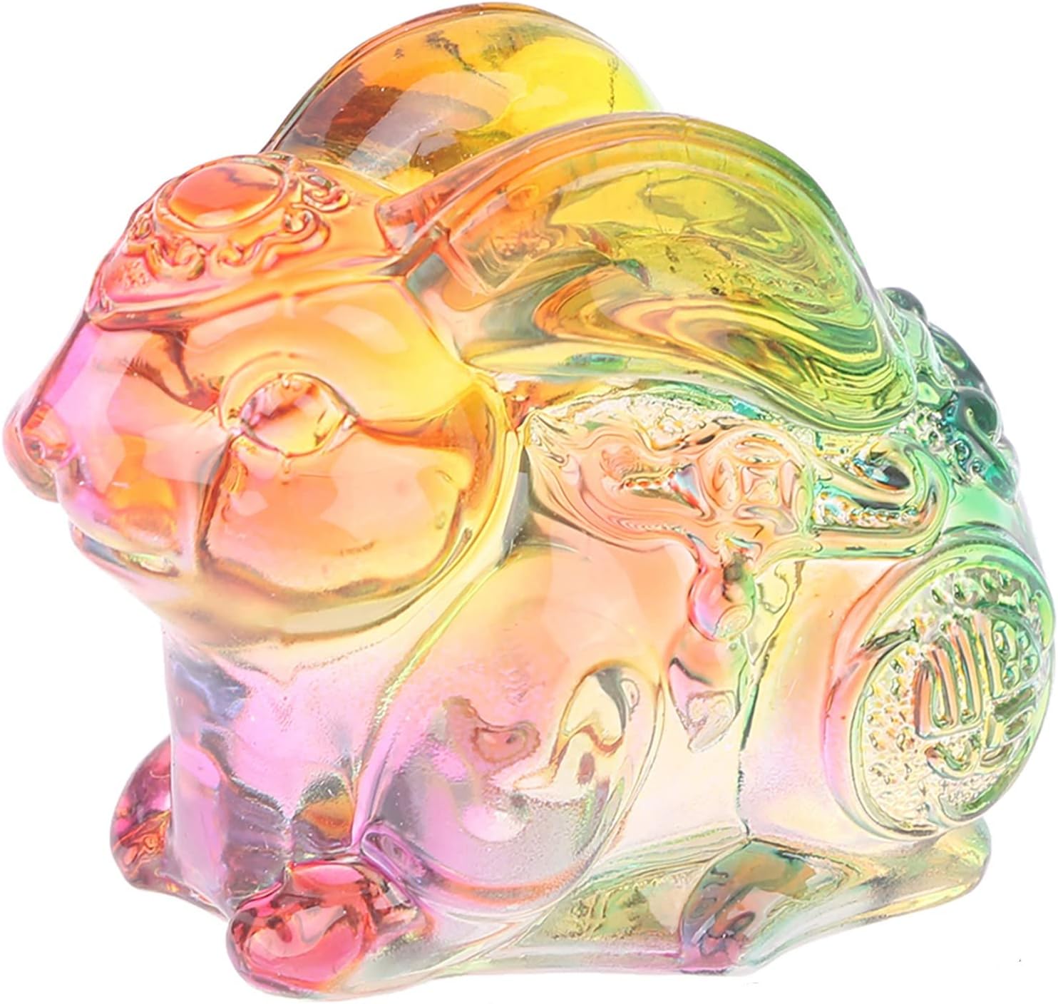 Amazon.com: Handmade Crystal Bunny Figurines Zodiac Rabbit Decor Statue ...