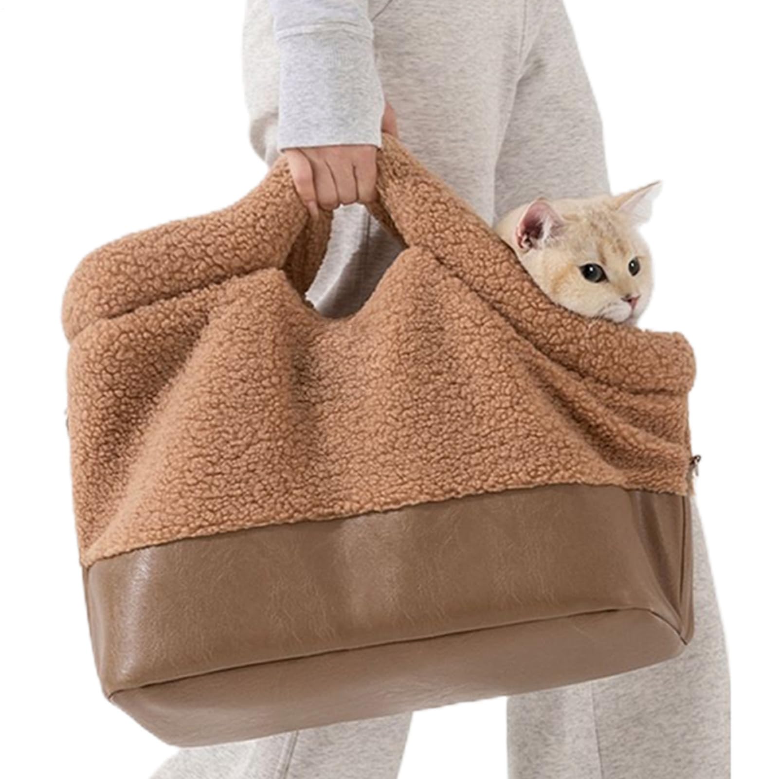 Sac à dos thermique pour chien avec harnais de sécurité et porte-chien chaud