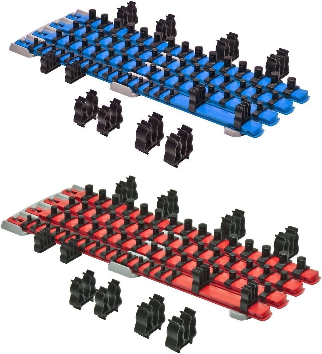 Ernst Mfg. 8470 RD + 8471 BL Twist Lock Socket Organizer Red/Blue Systems
