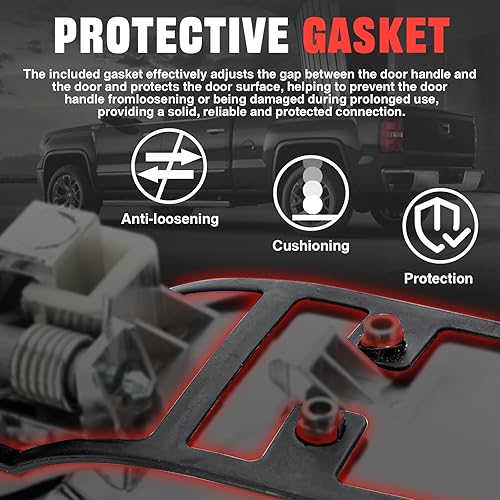 Miniatura 4 de WEILEITE Manijas de puerta cromadas para Chevy Silverado GMC Sierra 1500 Cadillac Escalade Yukon XL Denali Chevrolet 2500 3500 HD Tahoe Avalanche