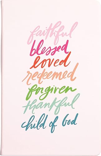 Miniatura 1 de Eccolo - Cuaderno cristiano para mujeres y hombres, "Faithful Blessed Loved", 192 páginas premium llenas de versos con cubierta flexible
