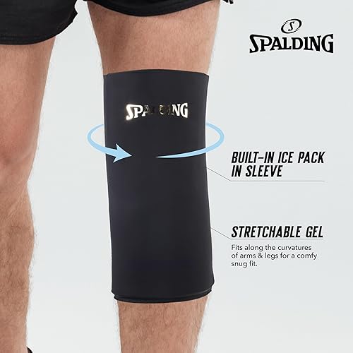 Miniatura 3 de Spalding - Manga de gel para rodillas y muslos, terapia de fríocalor, envoltura de compresión reutilizable para lesiones deportivas y recuperación