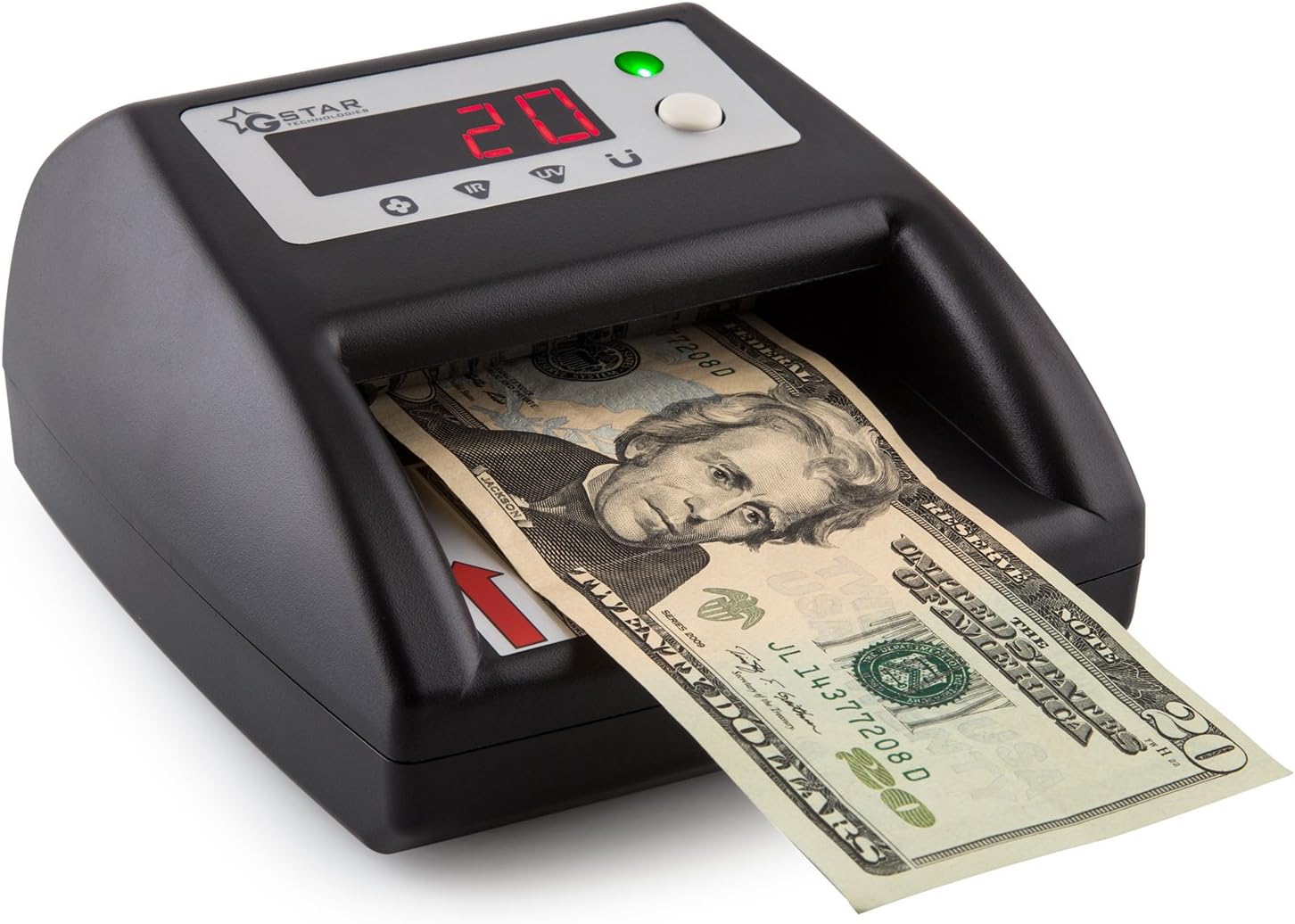G-Star Technology Counterfeit Bill Money Detector Counter with UV/MG/IR/IM Detection