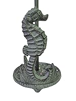 Vista 2 de De Leon Collections - Toallero de papel con base ponderada de hierro fundido con base pesada, caballo de mar verde