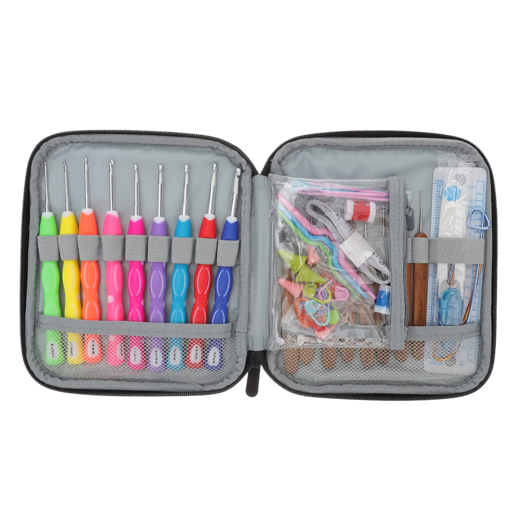 jojofuny Herramientas De Diy Agujas De Ganchillo Kit De Ganchillo Para Principiantes Incluye Herramientas Portátiles y Hilo
