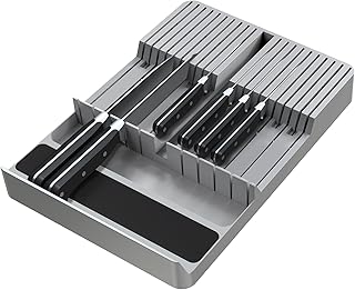 NIUXX Knife Drawer Organizer, Large Capacity In-Drawer Knife Block Set Holds 20 Knives and