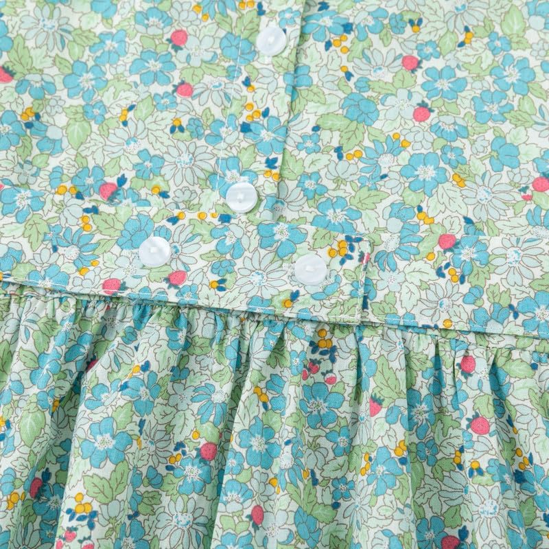 Curipeer Toddler Girl Dress Summer Floral Dresses for Girls Short Sleeve Playwear Sundress - Image 6