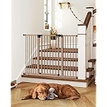 keny Extra Wide Baby Gate - 29 to 47.3 Auto Close Safety Gate, Pressure Mounted, No Drilling, Brown