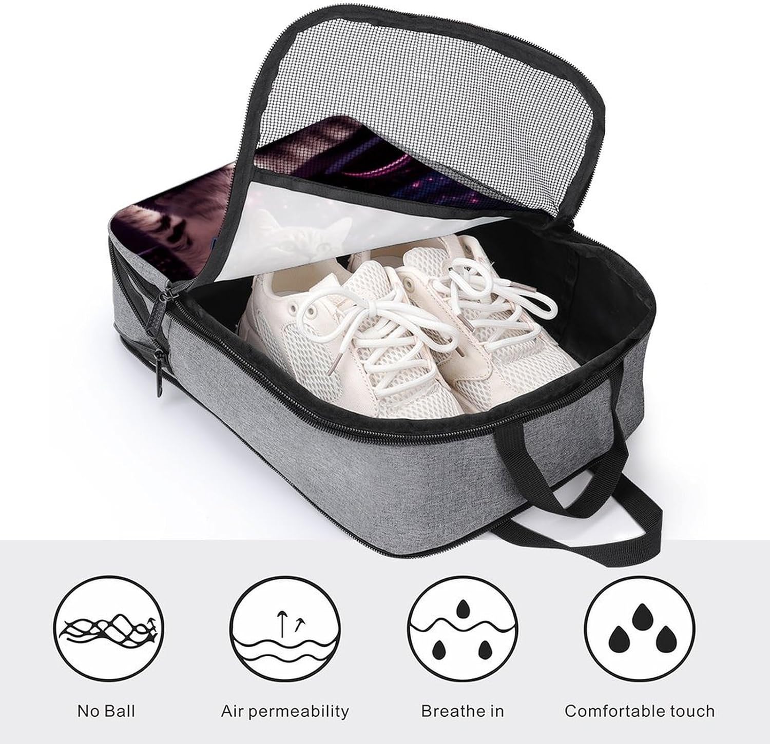 Shoe Bag, Funny Laser Cat Printed Shoe Bag,storage Hanging Shoe Bag,bath Towel Storage Bag