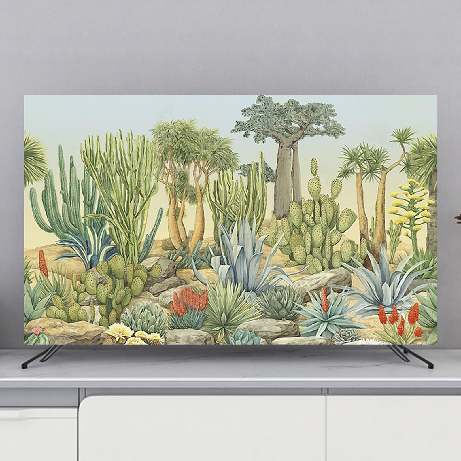 CJBXYBXS TV Screen Protector, Sun-Proof Indoor Screen Protector, Dustproof Cover for 32-80 Inch TV, Universal Washable TV Screen Cover, Cover Cloth Home Decor (Color : Color3, Size : 75inch)