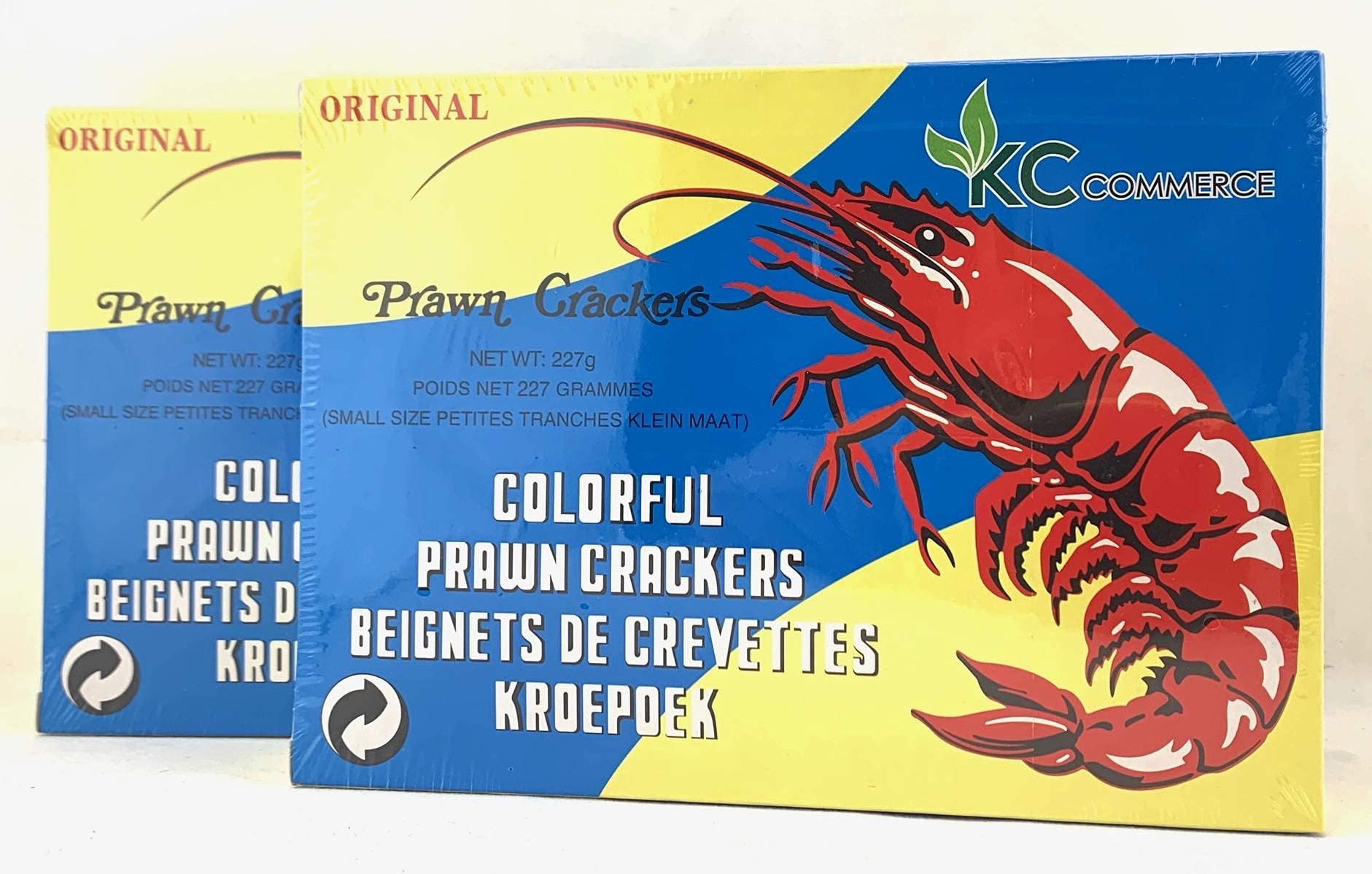 KC Commerce Colored Prawn Chips (Uncooked) – Authentic Asian Shrimp Crackers | Fry at Home Crispy Snack | Colorful Party Chips, Light & Crunchy (8oz Pack of 2)