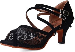 Syrads Women's Ballroom Latin Dance Shoes Salsa Kizomba Bachata Shoes Female Tango Samba Waltz Social Dance Shoes