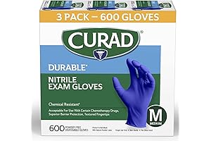 Powder Free Curad Gloves (Latex Free, Nitrile, 600 Count)
